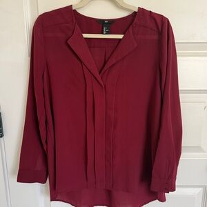 H&M Deep Red Women's Blouse